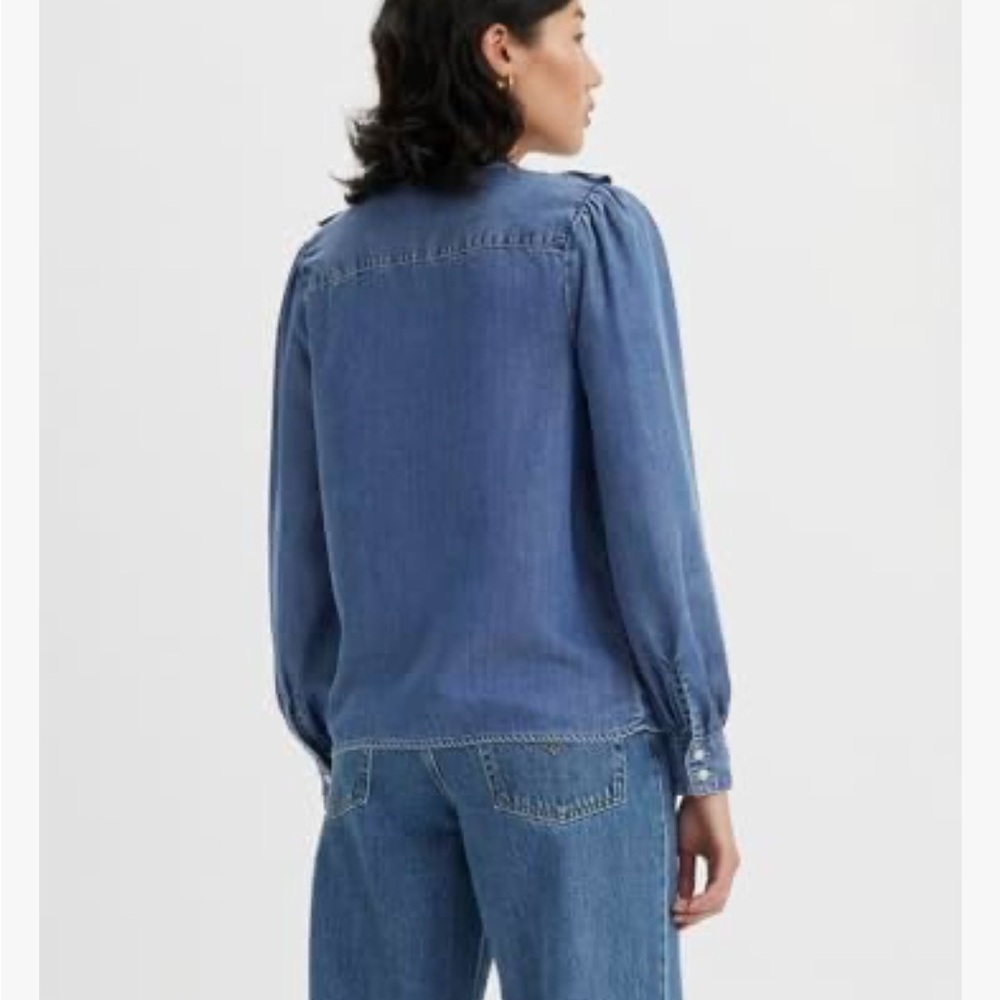 Levi's Ruffle Denim Shirt - Picture 7 of 7
